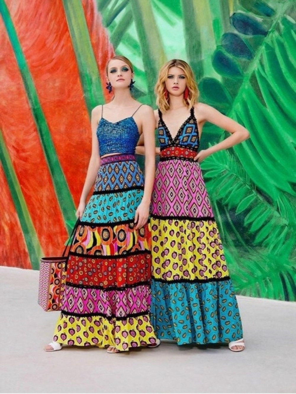 Alice + Olivia X Carla Kranendonk Karolina Paneled Maxi Dress Size 8